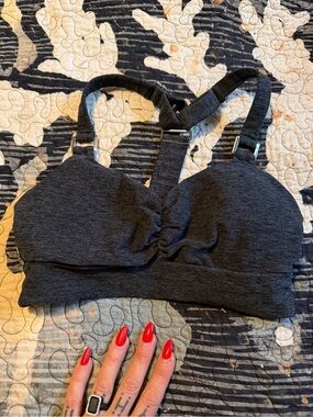 Bombshell Sportswear heather gray bra Small